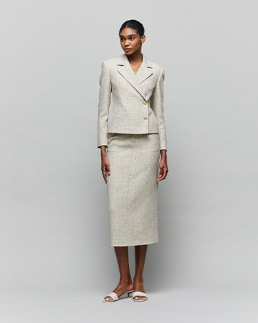 LIONESS 套装裙-香槟金花呢半裙